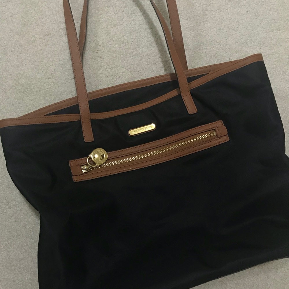 Michael Kors black tote bag